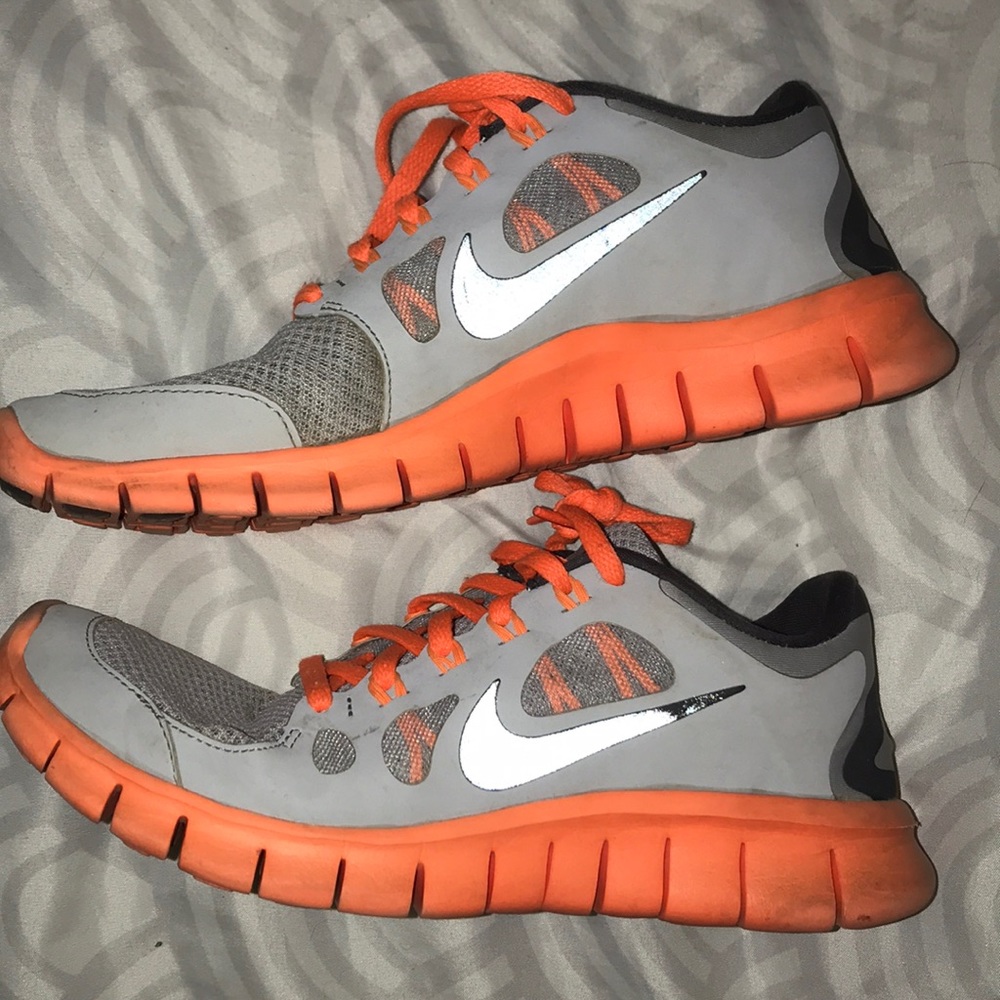 Orange Nike FREE RUNS